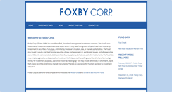 Desktop Screenshot of foxbycorp.com